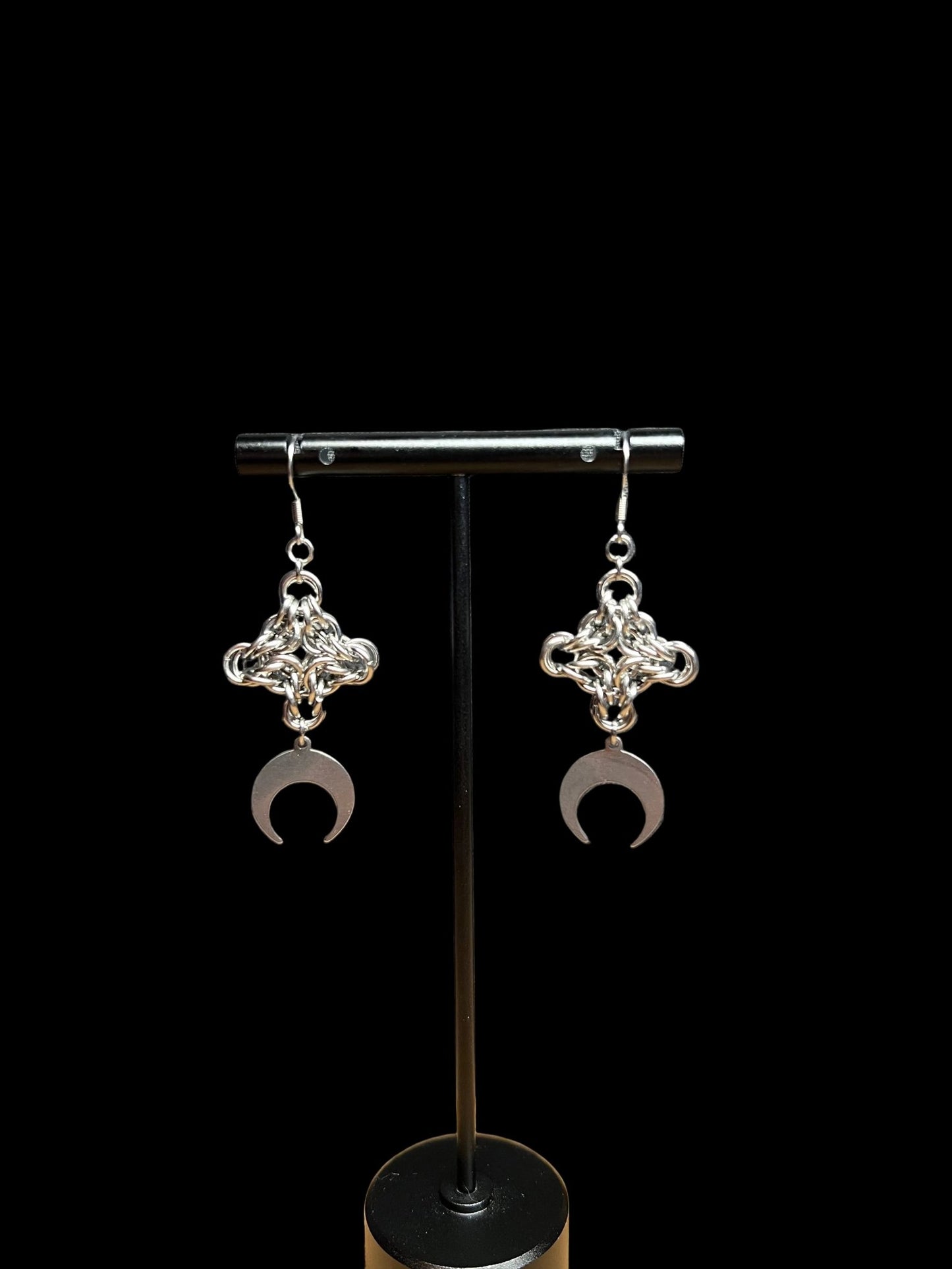 Byz Diamond Moon Earrings