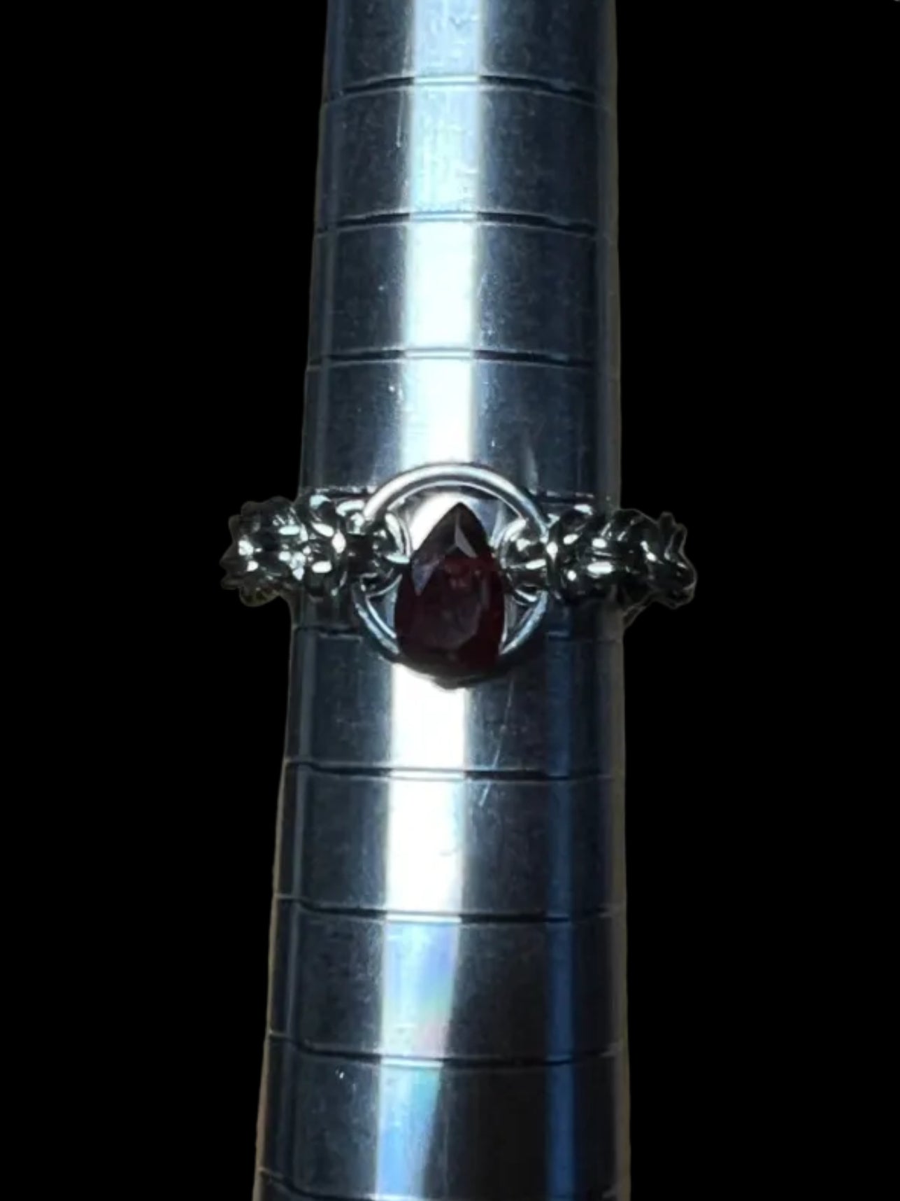 Facet Garnet Ring