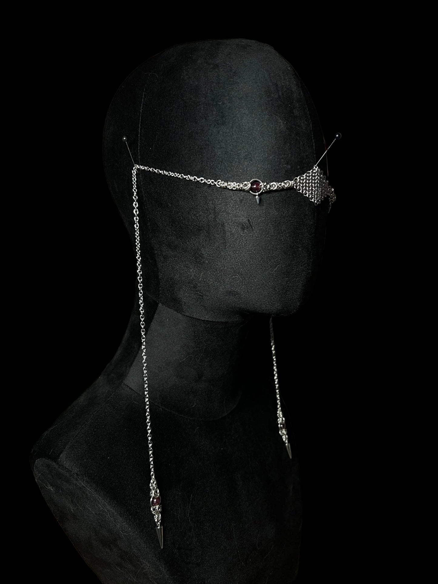 Garnet Face Chain