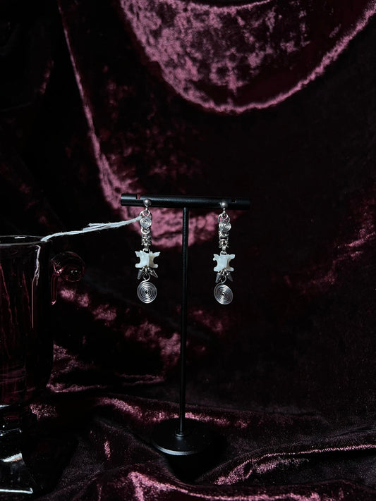 Micro-Byzantine Earrings with Snake Vertebrae