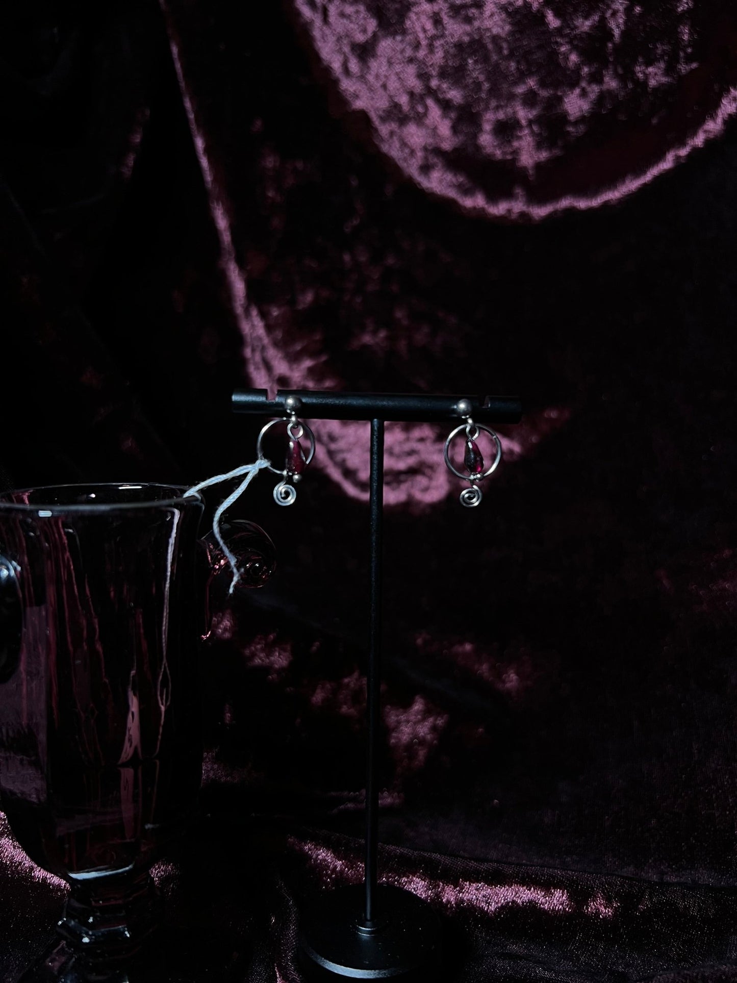 Mini Garnet Earrings