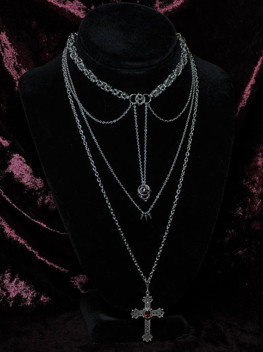 garnet layered necklace (1-of-1)